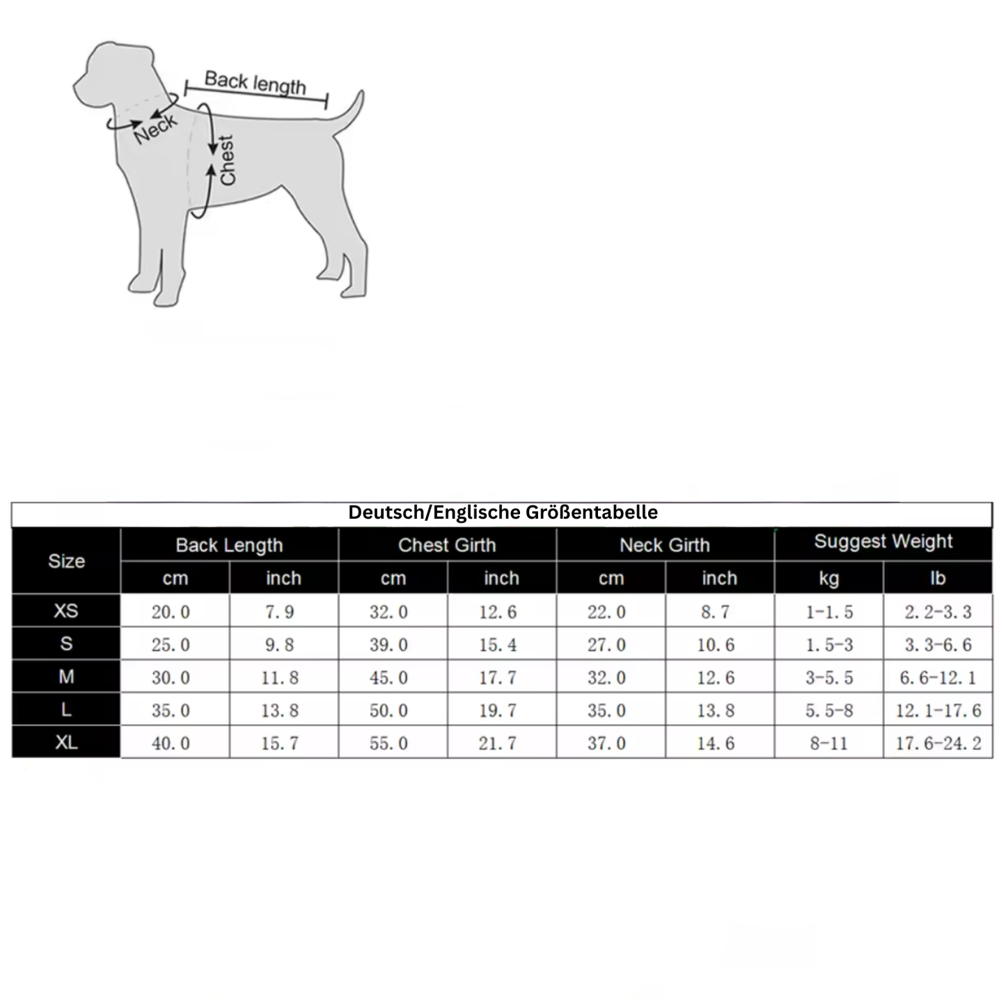 Wasserabweisende Winter-Hundejacke "WarmShield" Schwarz | Tech-Wear Weste mit Reflektoren – Warm, trocken & sicher für alle Hundegrößen
