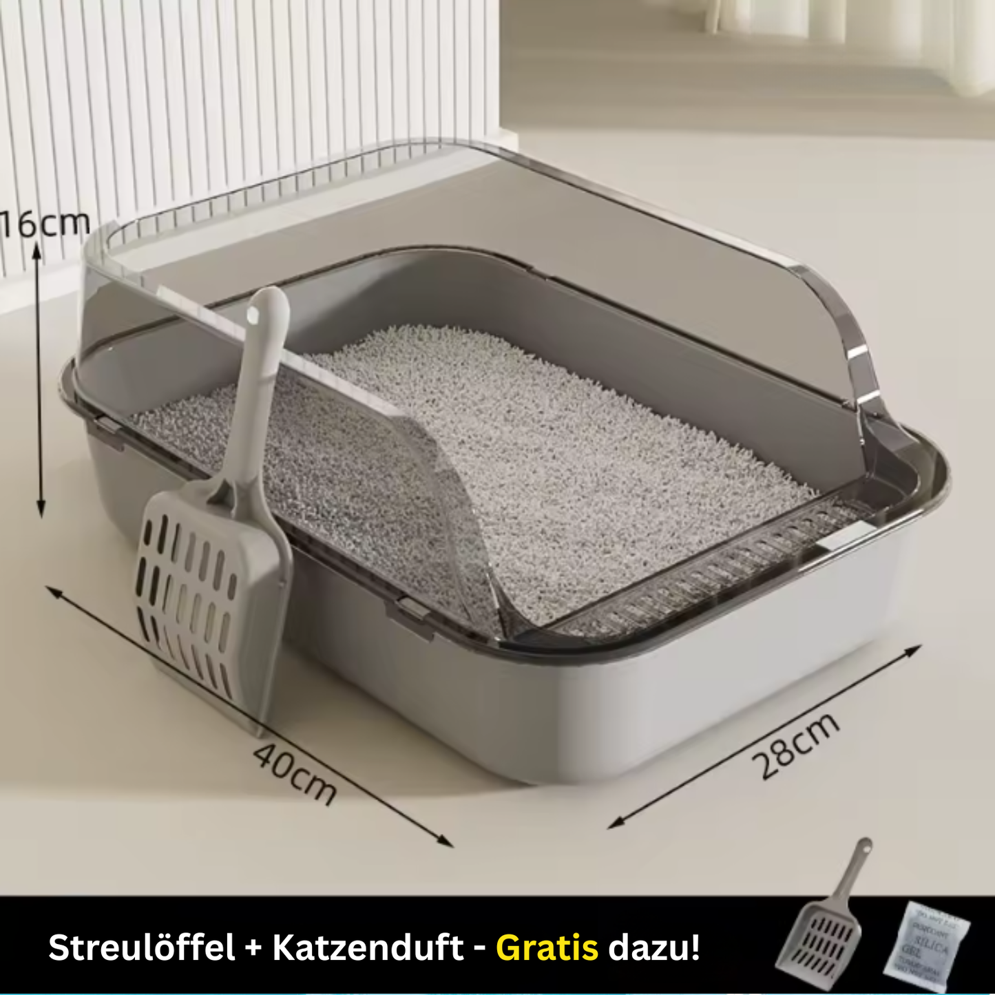 EBI Katzentoilettenhaus Eco Jumbo Rot | Geruchsdichtes Haubenkatzenklo mit Kohlefilter – Hygienisch, stabil & perfekt für Mehrkatzenhaushalte