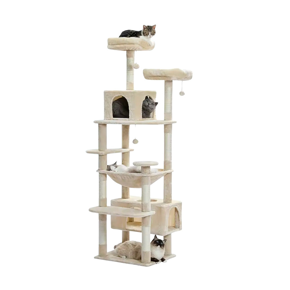 Hochwertiger Kratzbaum für Katzen - Stabiler Katzenkratzbaum mit Sisal-Säulen und Plattformen