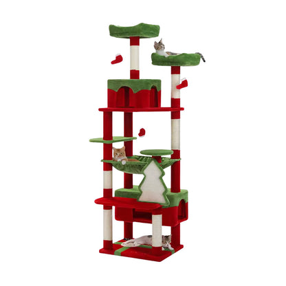 Hochwertiger Kratzbaum für Katzen - Stabiler Katzenkratzbaum mit Sisal-Säulen und Plattformen