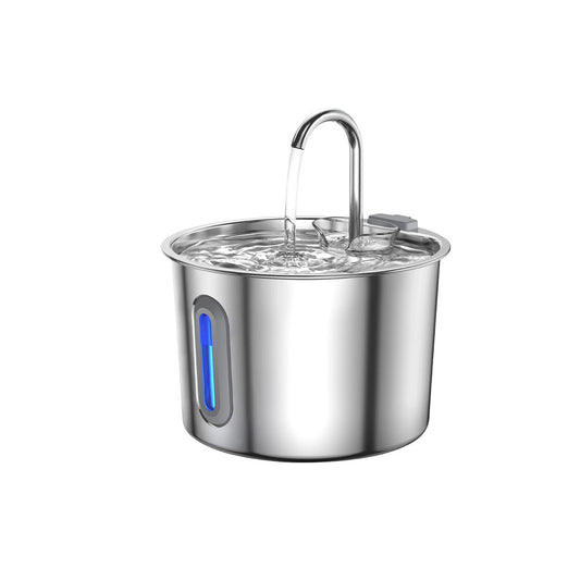 Aqua Brunnen - 4L Automatisierter Edelstahl Wasserspender mit Ultra-leise Pumpe