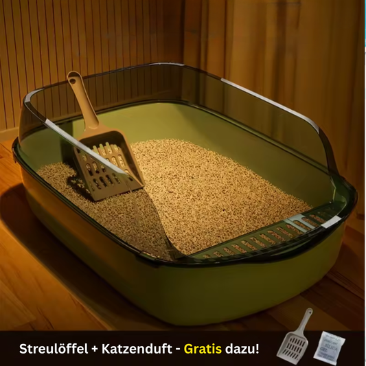EBI Katzentoilettenhaus Eco Jumbo Rot | Geruchsdichtes Haubenkatzenklo mit Kohlefilter – Hygienisch, stabil & perfekt für Mehrkatzenhaushalte